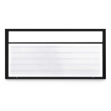 United Visual Products Single Door Radius Corkboard, 18"X24", B UV8000-BLACK-BLSPRU